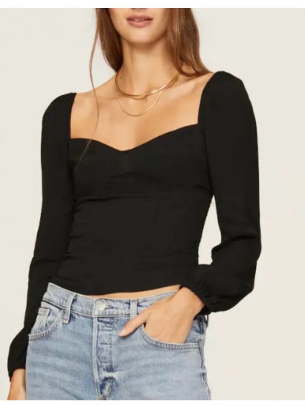 Reformation Reign Square neck top